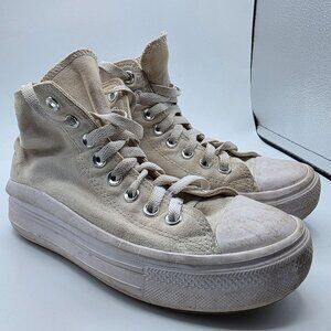 Converse Chuck Taylor All Star Move Platform Womens Size 6.5 White Shoes Casual